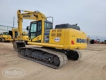 Used Excavator in yard,Side of used Komatsu Excavator,Front of used Komatsu Excavator